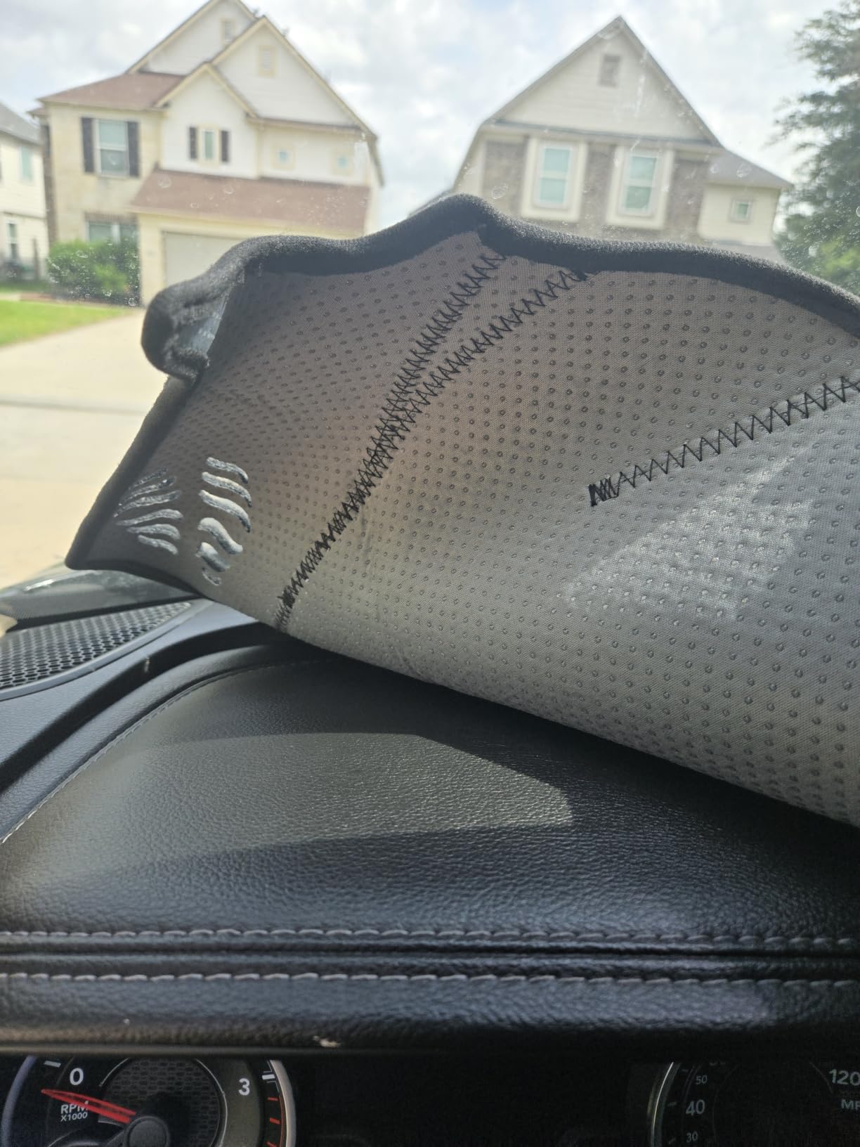 KUST Black Dash Cover Compatible with 2010-2013 Kia Soul Polyester Dashboard Cover Left Hand Driving Dash Carpet Non-Slip Dash Protector Interior Accessories Custom Fit Dash Mat No Glare customer photo 1