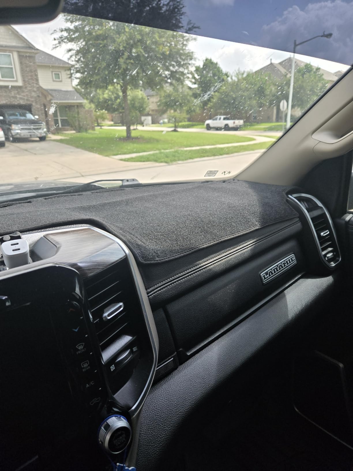 KUST Black Dash Cover Compatible with 2010-2013 Kia Soul Polyester Dashboard Cover Left Hand Driving Dash Carpet Non-Slip Dash Protector Interior Accessories Custom Fit Dash Mat No Glare customer photo 2