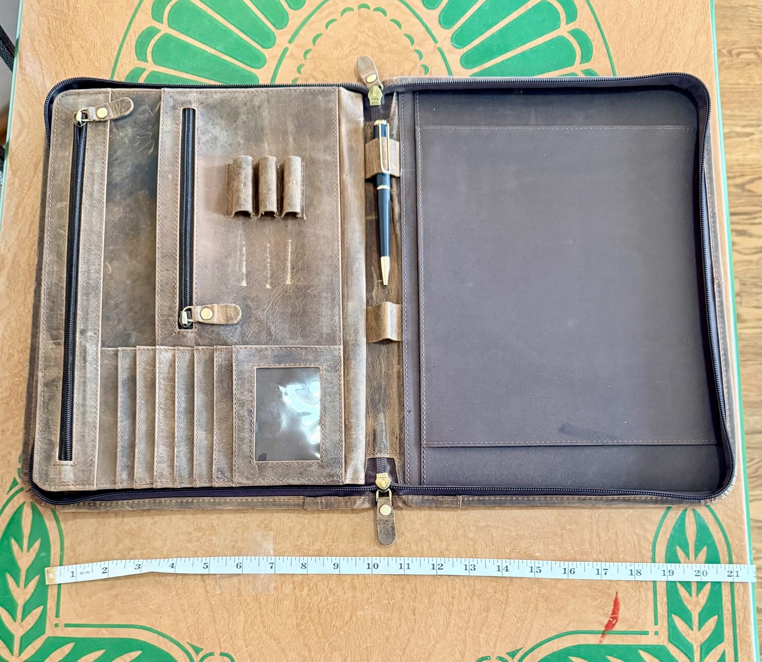Leather Padfolio with Zipper - Business Portfolio for Men and Women, Legal Pad Portfolio, Leather Folder, Professional Padfolio for Meetings and Interviews customer photo 1