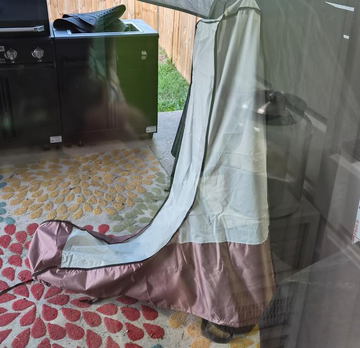 Electric Scooter Cover Waterproof Outdoor - 300W-3000W All Season Universal Fit, Heavy Duty Oxford Fabric, Dustproof Windproof, Better Fit Design (Khaki & Black, 54X28X52) customer photo 1