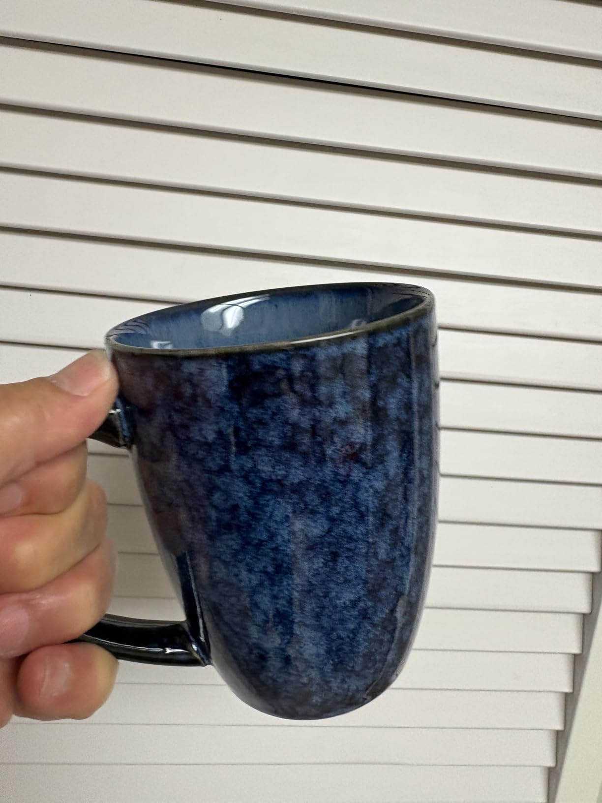 vancasso STARRY Ceramic Coffee Mug Set of 6, 16 Oz Tea Cups with Handle for Latte, Tea, Cappuccino, Milk, Cocoa, Microwave&Dishwasher Safe, Blue customer photo 1