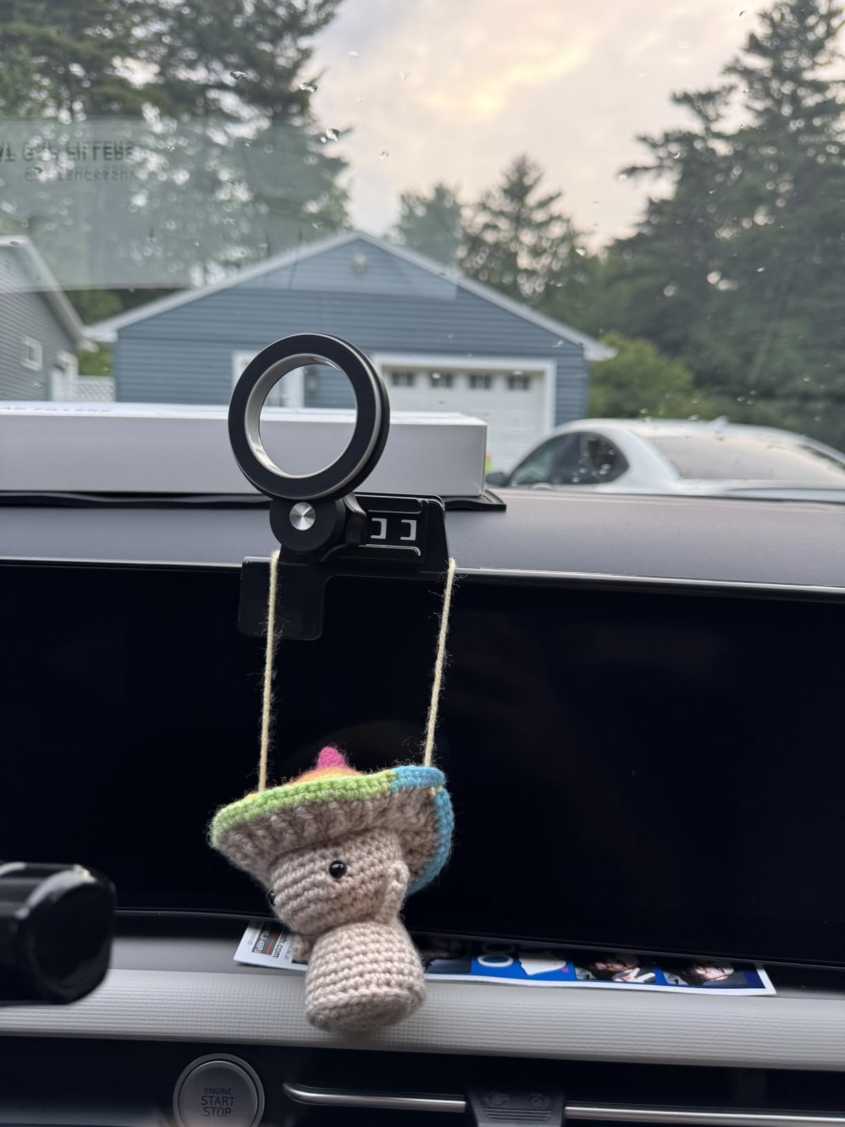 Car Phone Holder for 2025 2026 Hyundai Tucson/Tucson Hybrid Accessories Apply to 12.3 Inch Touch Screen Fixed Clip Magnetic Cell Phone Mount Hands-Free 360 Degree Rotation customer photo 1