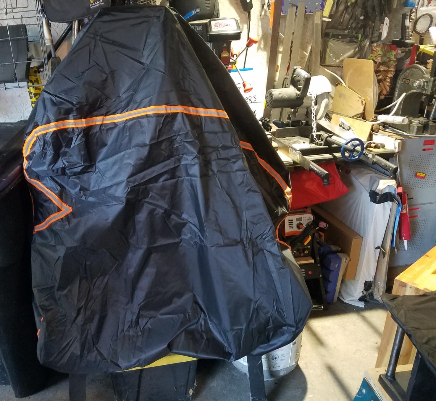 NEVERLAND Mobility Scooter Cover Waterproof - Heavy Duty 420D Electric Scooter Storage Cover Fit up to 49 inch 3 or 4 Wheel Mobility Scooters from Dust Rain Sun - Reflective Strips, Buckles, Storage Bag customer photo 1