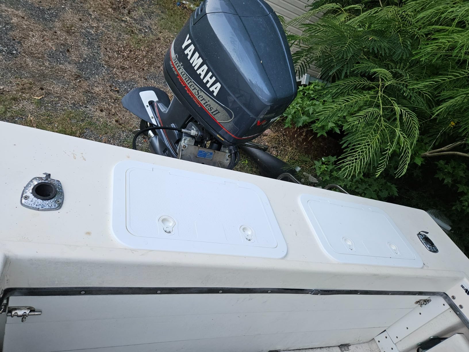 Five Oceans Boat Hatch, Marine Access Hatch, Rectangle Boat Hatch Lid with Locking Slam Latch, Off-White for Boat & Yacht customer photo 1