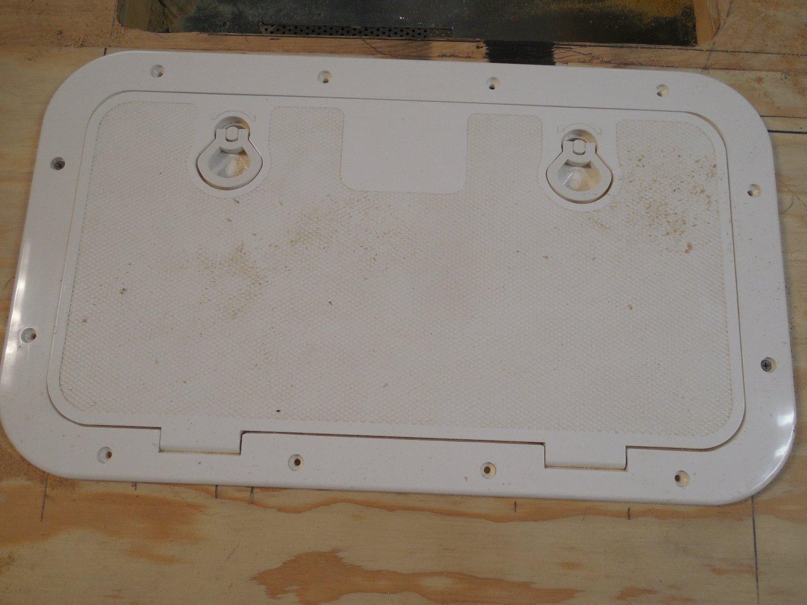 Five Oceans Boat Hatch, Marine Access Hatch, Rectangle Boat Hatch Lid with Locking Slam Latch, Off-White for Boat & Yacht customer photo 2