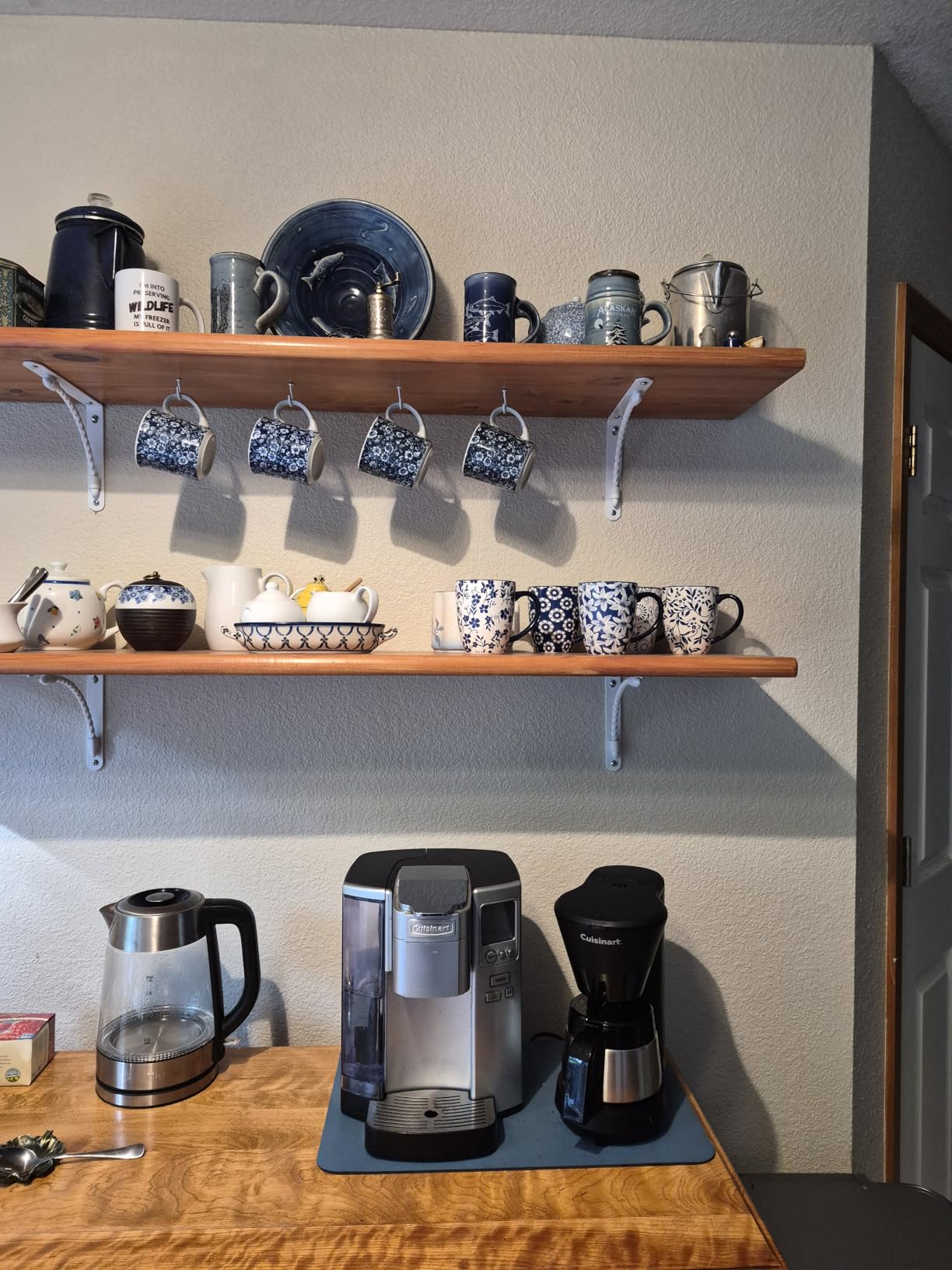 vancasso SELENE Coffee Mugs Set of 6, 12 Oz Porcelain Coffee Cups with Handle, Ceramic Tea Cup for Cappuccino, Latte, Tea, Cocoa, Dishwasher & Microwave Safe Gift Sets, Vintage Blue customer photo 1