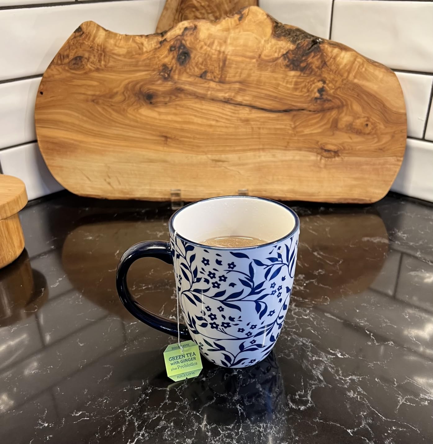 vancasso SELENE Coffee Mugs Set of 6, 12 Oz Porcelain Coffee Cups with Handle, Ceramic Tea Cup for Cappuccino, Latte, Tea, Cocoa, Dishwasher & Microwave Safe Gift Sets, Vintage Blue customer photo 2