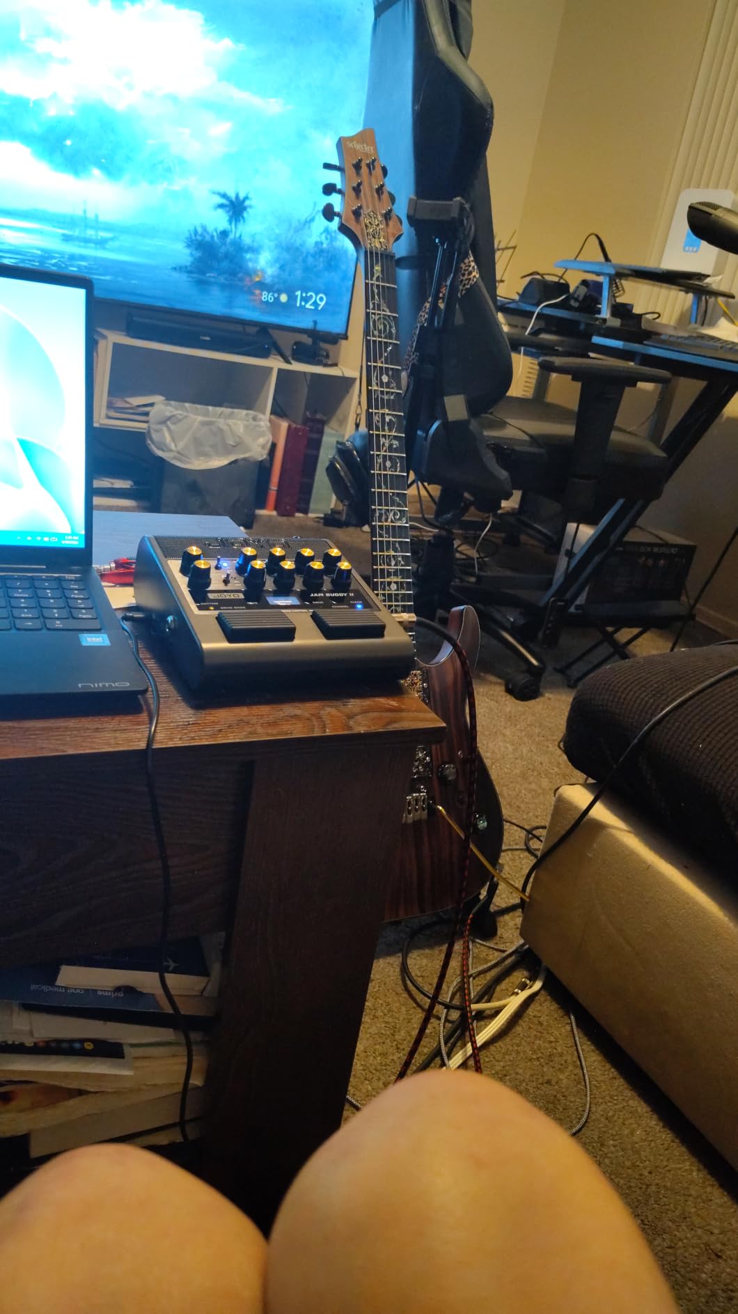 JOYO 10W Portable Guitar Practice Amp & Multi-Effects Pedal Combo Amplifier with Footswitch,OTG Recording, Bluetooth,14 Amp Models,3-Band EQ,36 Drum Patterns & Looper (JAM Buddy II, Orange) customer photo 1