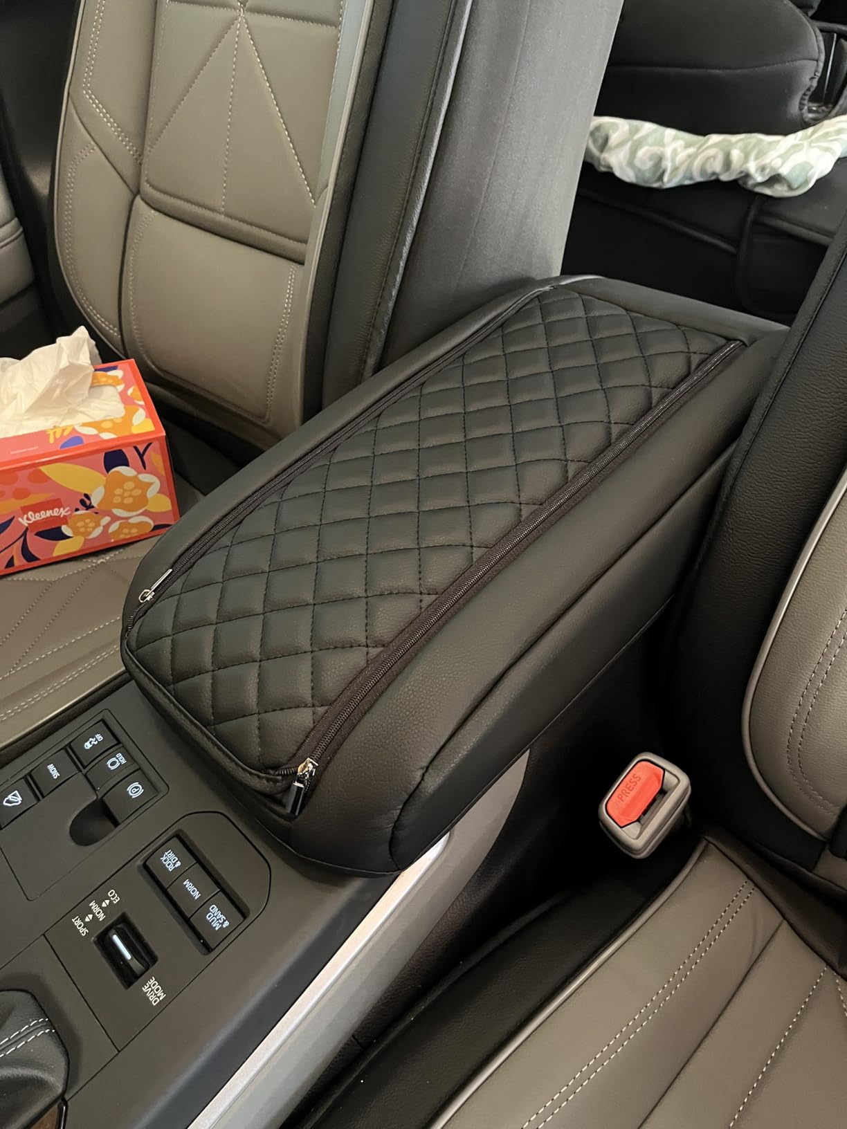 KBH Center Console Armrest Cover for Toyota Highlander 2020 2021 2022 2023 2024 2025, Arm Rest Lid Accessories Cushion Pad, Anti-Scratch, Black customer photo 1