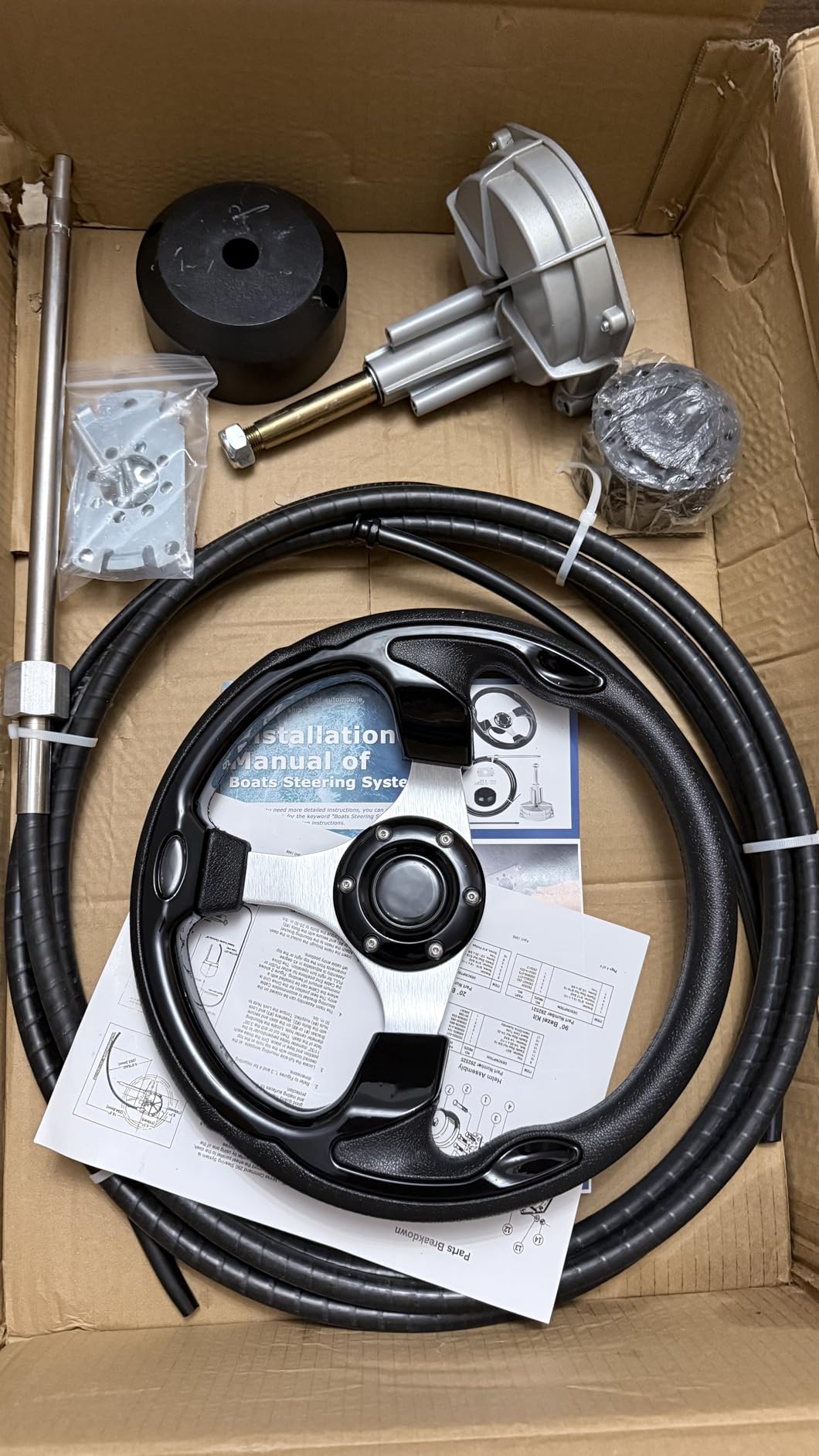 Boats Steering System, 10ft Cable Outboard Steering Kit 3/4