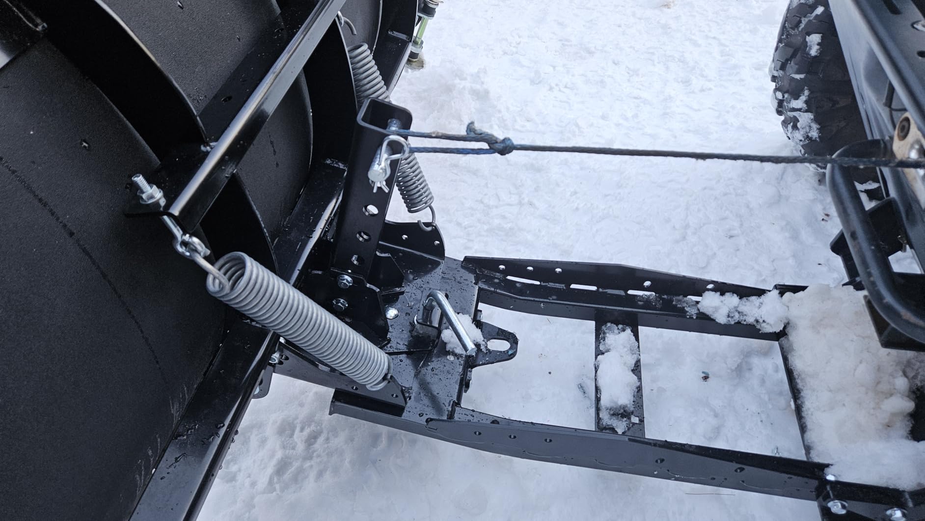 Extreme Max 5600.3381 UTV Plow Lever Lift with Multiple Angles & Attach Points - Reduces Winch Cable Strain (for KFI UTV Push Tube 106300 & 105635) customer photo 1