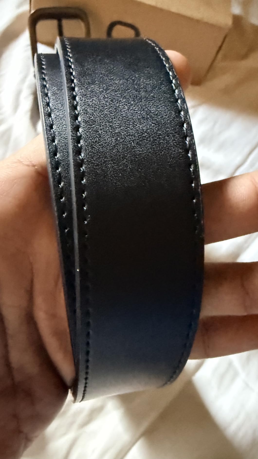 CHAOREN Mens Belts Leather 35mm for Jeans - Tough at Work, Sharp Daily | Genuine Leather, Durable Buckle, Casual Occasion, Everyday Dress, Classic Style, Handmade, Gift Box customer photo 2