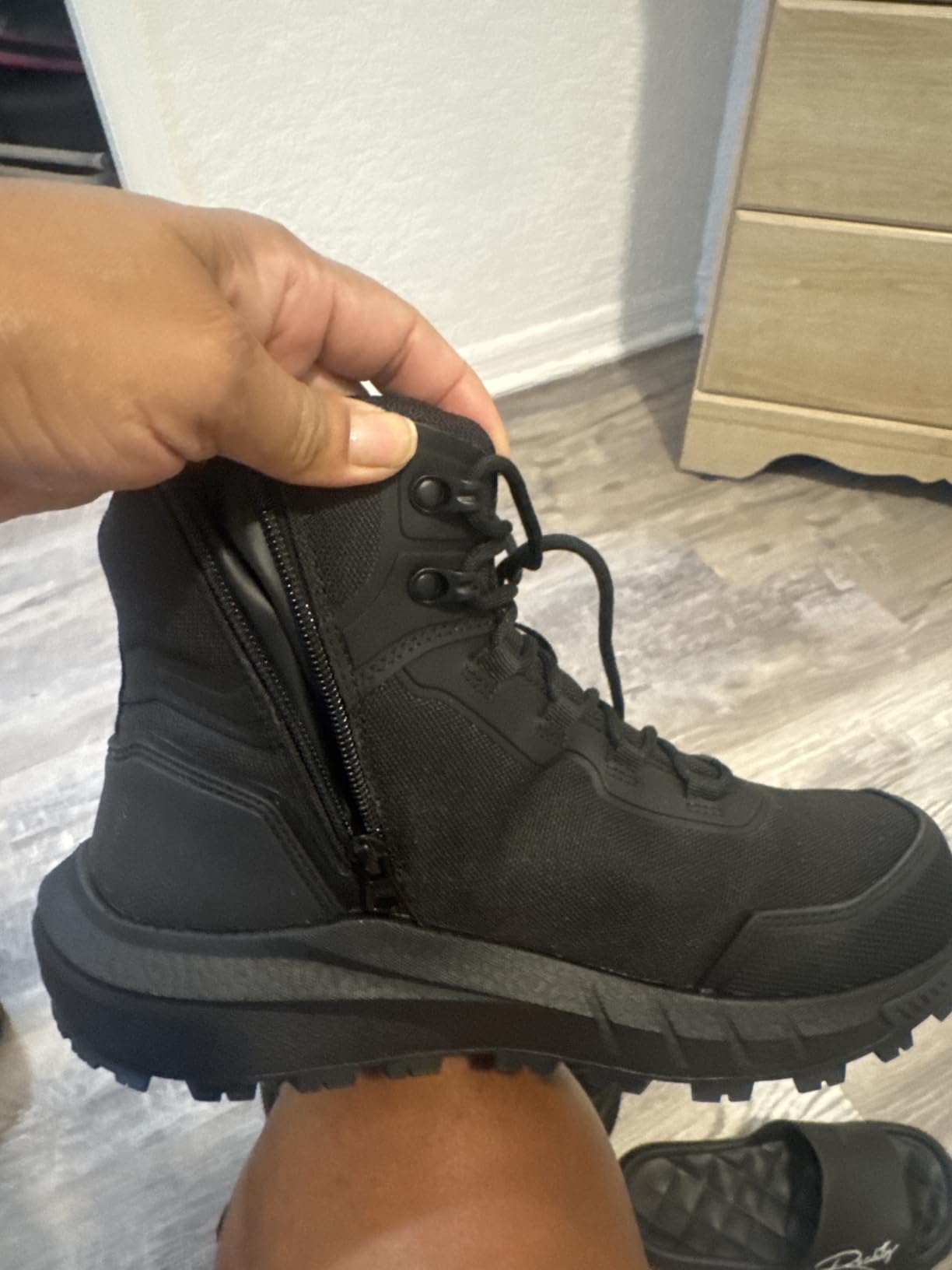 NORTIV 8 Men's Composite Toe Work Boots Slip Resistant | ASTM F2413-24 Safety Work Boots with Zipper Lightweight Comfort for all-day work for Warehouse Construction, Terrascape-nano customer photo 1