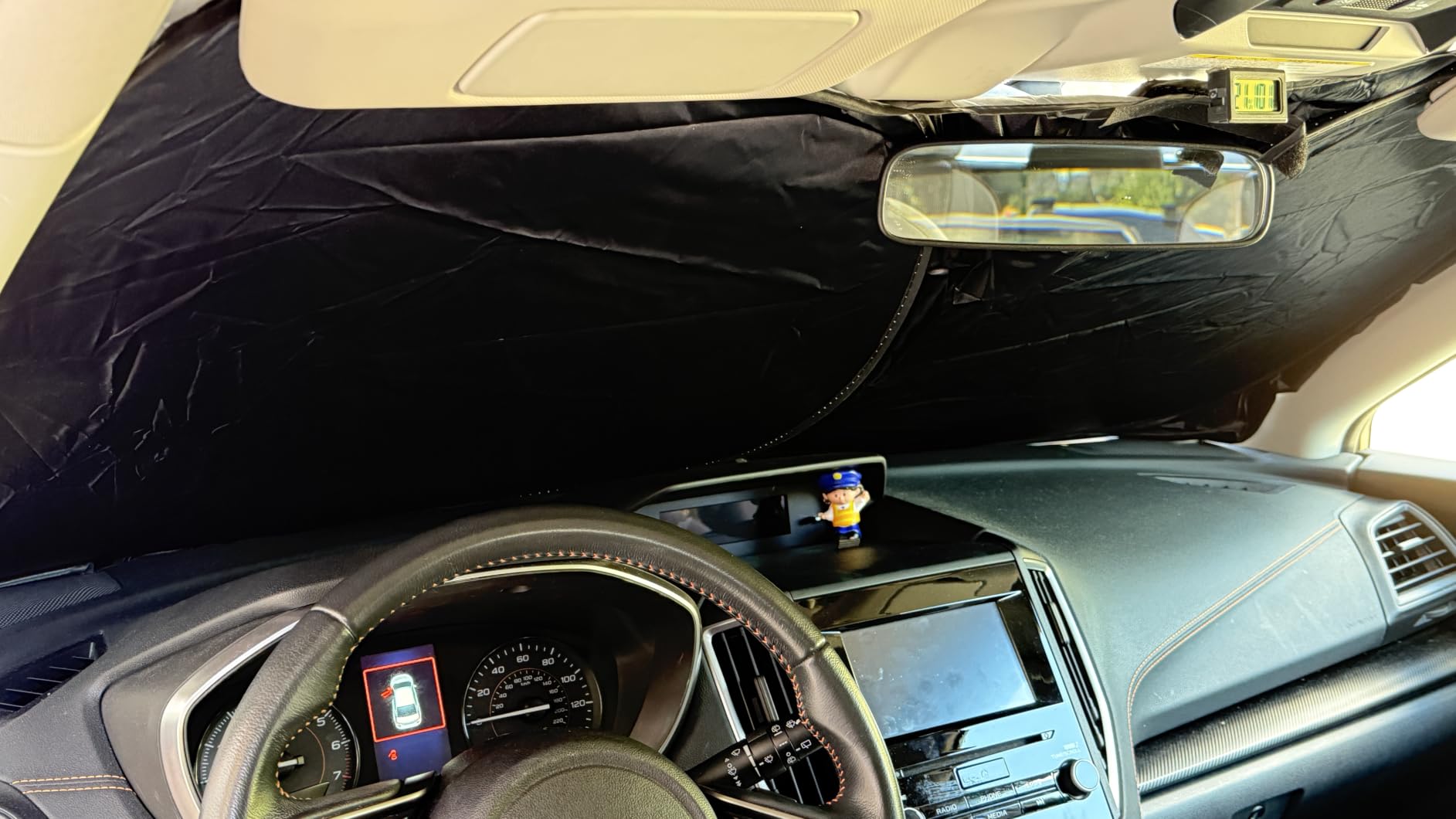 EcoNour Windshield Sunshade Compatible for Audi Q5 2018-2024 2025 2026, Sun Visor for Front Windshield & Window Sun Shade Cover, UV Heat Blocker & Protector, Car Accessories customer photo 2