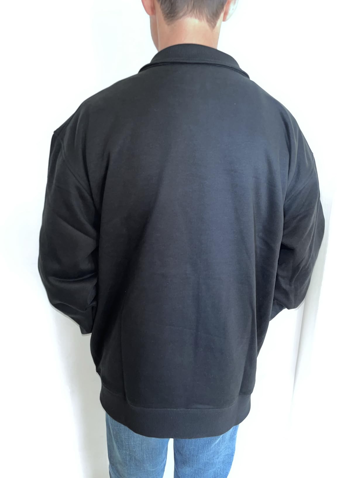Two-Way Zip Up Sweatshirt Mock Neck Heavyweight Fleece 12.3 oz. Cotton Blend Zipper Jacket for Men Women Unisex customer photo 1