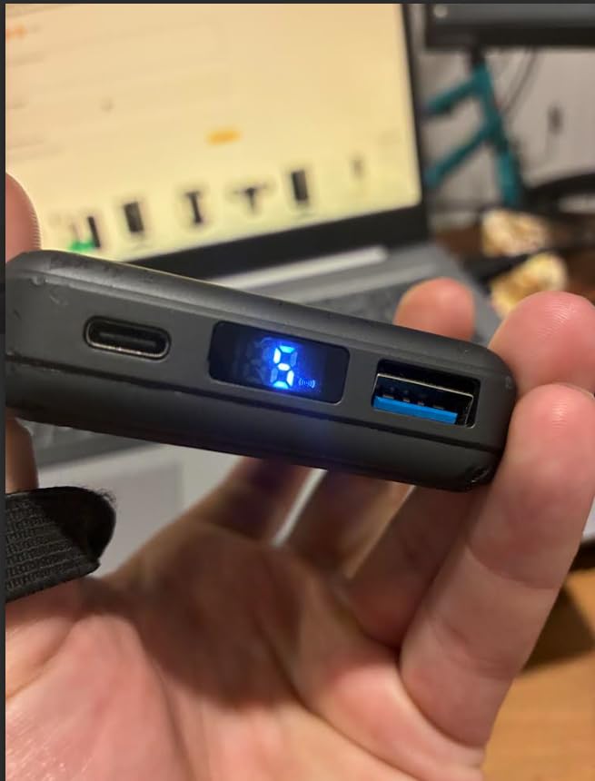 podoru for Magsafe Battery Pack, Foldable 10000mAh Magnetic Power Bank with USB-C Cable LED Display 22.5W PD Fast Charging Wireless Portable Charger for iPhone 17/16/15/14/13/12 Series-Black customer photo 1