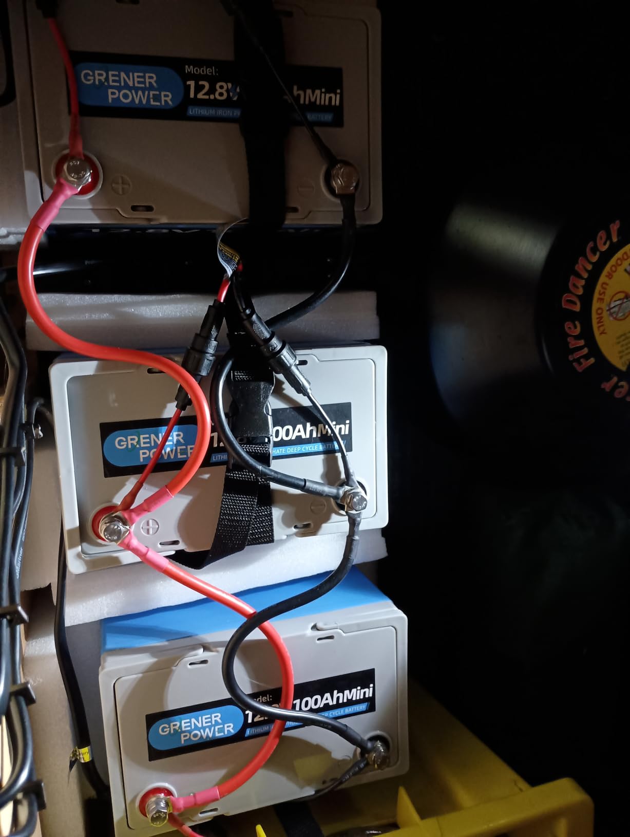 GrenerPower 12V 100Ah LiFePO4 Lithium Battery-Group 24 LiFePO4 Battery, 15000 Cycles, Cylindrical Grade A+ Cells & 100A BMS, Ideal for RVs, Trolling Motor, Home Energy Storage, Off-Grid, Boat customer photo 1