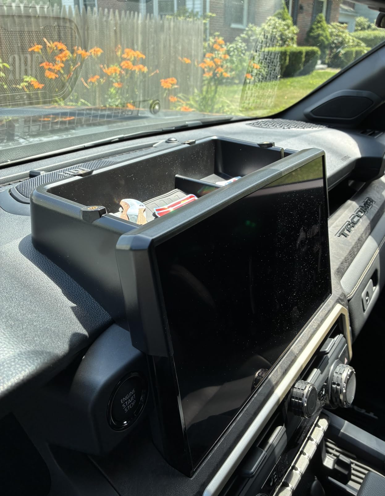Dashboard Storage Tray Dash Organizer for Toyota Tundra 2022-2026 & Toyota Sequoia 2023-2026, Interior Accessories Center Console Storage Box for 2022-2026 Tundra & 2023-2026 Sequoia, Black customer photo 1