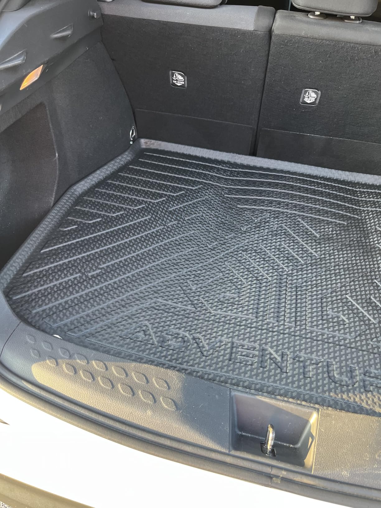 KUST Cargo Trunk Mat for Toyota Sienna 2021-2026 (with Spare Tire), Rear Trunk Cargo Liner All Weather Protection, TPE Rubber Raised Edge customer photo 2