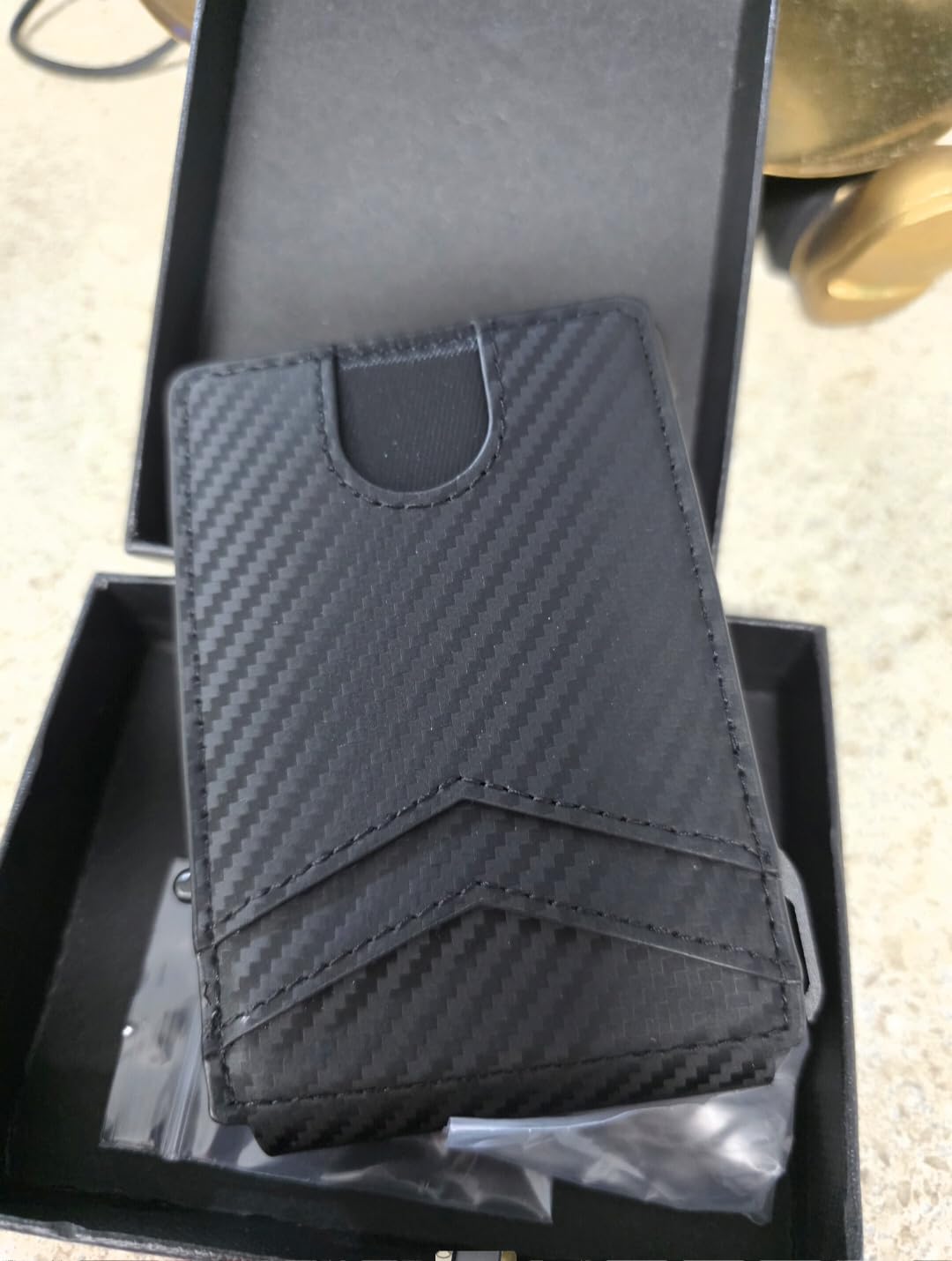 Wallet for Men RFID Blocking Wallet for 10-12 Cards Slim Bifold Minimalist Smart Pop Up Wallet with Money Clip Inside & ID Window Compact Front Pocket Metal Credit Card Holder Birthday Gifts for Men customer photo 1