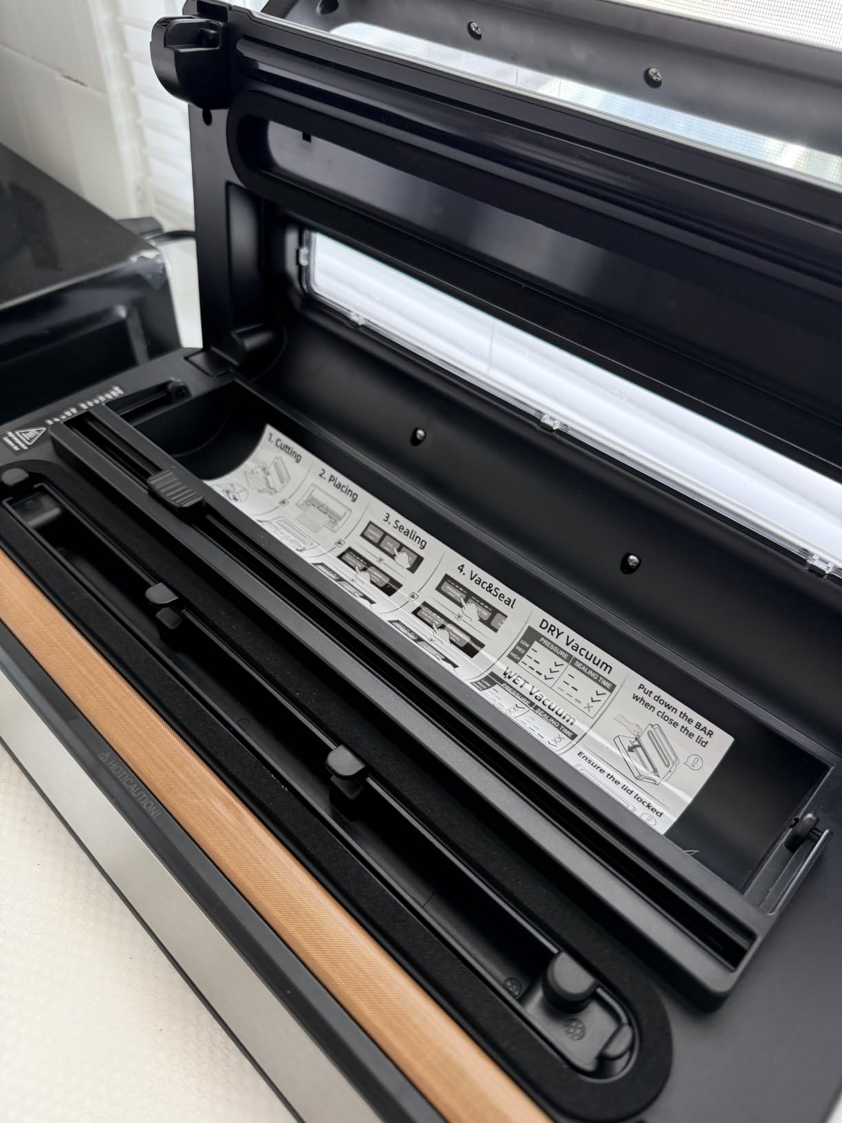 AAOBOSI 95KPa 9-in-1 Wet/Dry Vacuum Sealer, 8X Freshness | Seals Liquids, Meats & Wet/Dry Foods, 95KPa Suction, 1-Hand Lock, Smart Memory, Removable Drip Tray, Built-in Cutter & Starter Kit customer photo 2