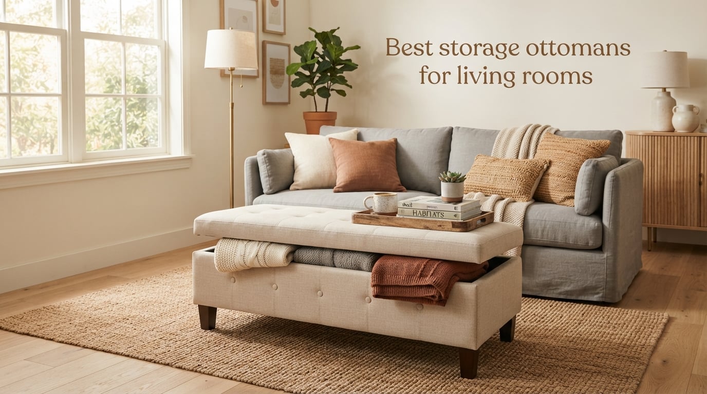Best storage ottomans for living rooms