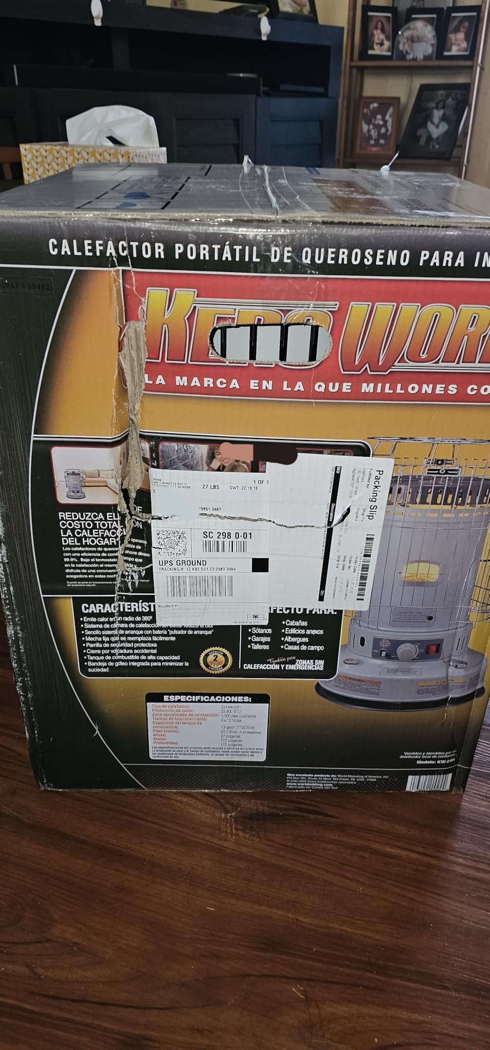 Comfort Glow Indoor Kerosene Convection Heater, 23,800 BTUs, Grey - KW-24J | Heater for Winter Emergencies, 360 Degree Heating Radius, Heats up to 1,000 sq. ft., Operates up to 12 Hour on One Tankful customer photo 2