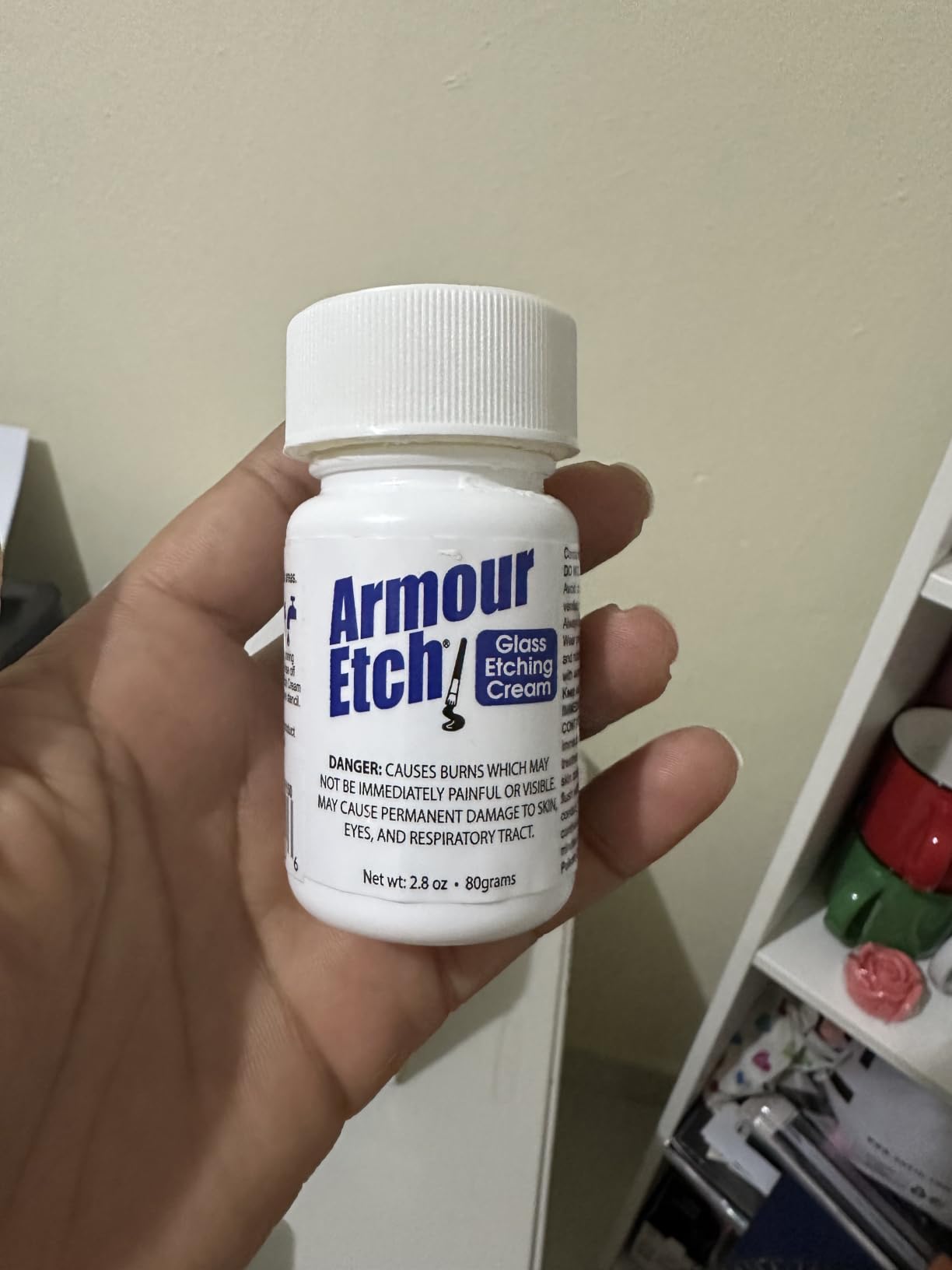 Armour Etch Glass Etching Cream - Create Stunning Designs on Glass Surfaces - Etching Cream for Glass by Armour Products - 2.8 oz Net Weight customer photo 1