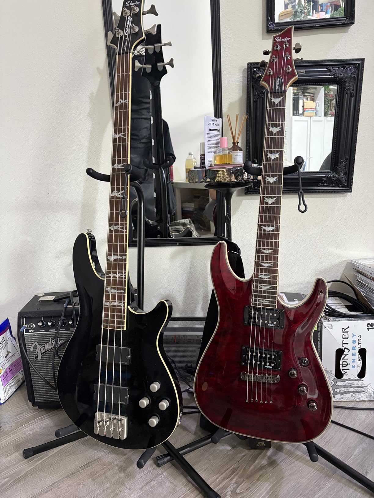 OnStage XCG4 Black Tripod Guitar Stand, Single customer photo 1