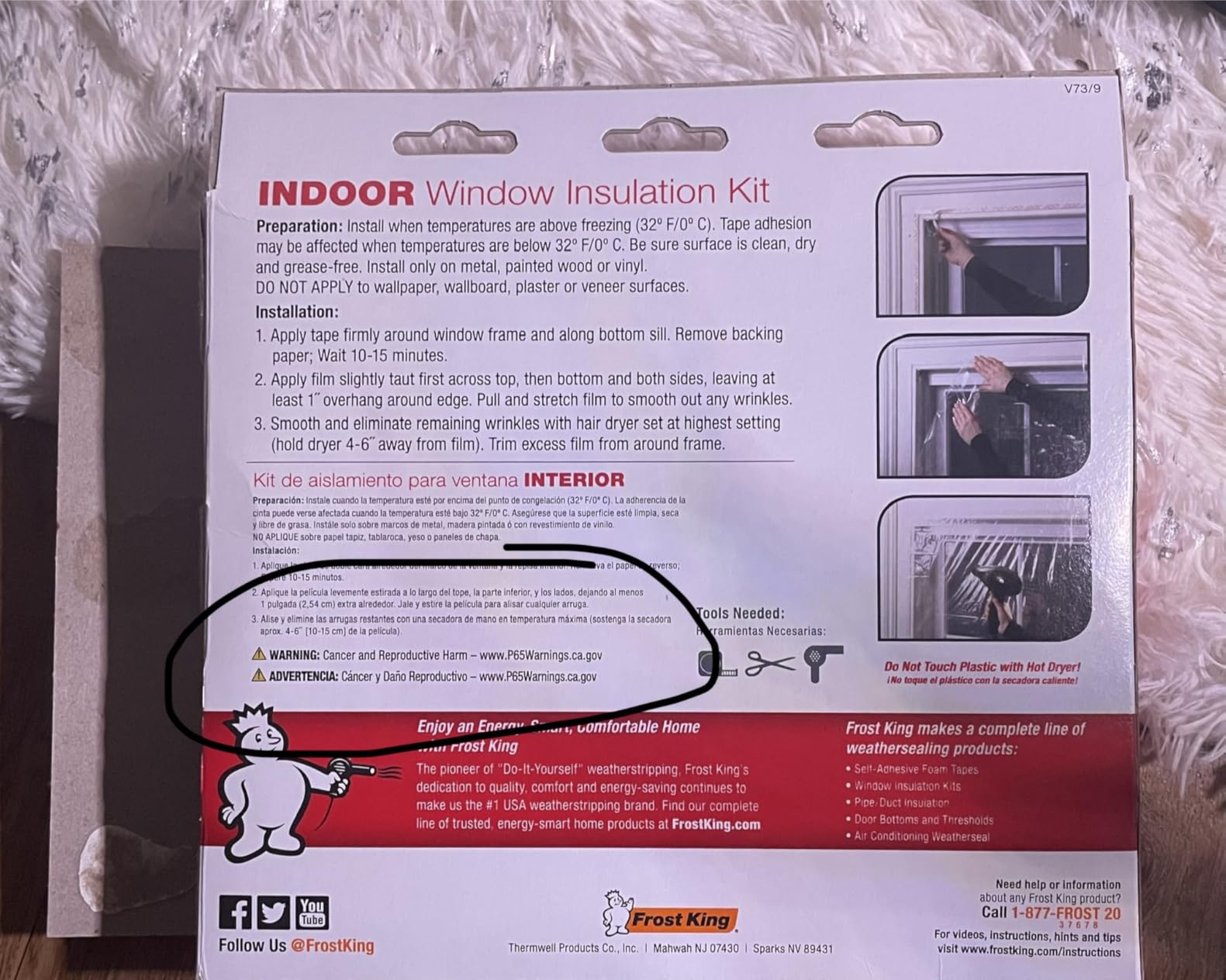 Frost King V73/9H Indoor Shrink Window Kit 42 62-Inch, Clear, 9-Pack customer photo 1