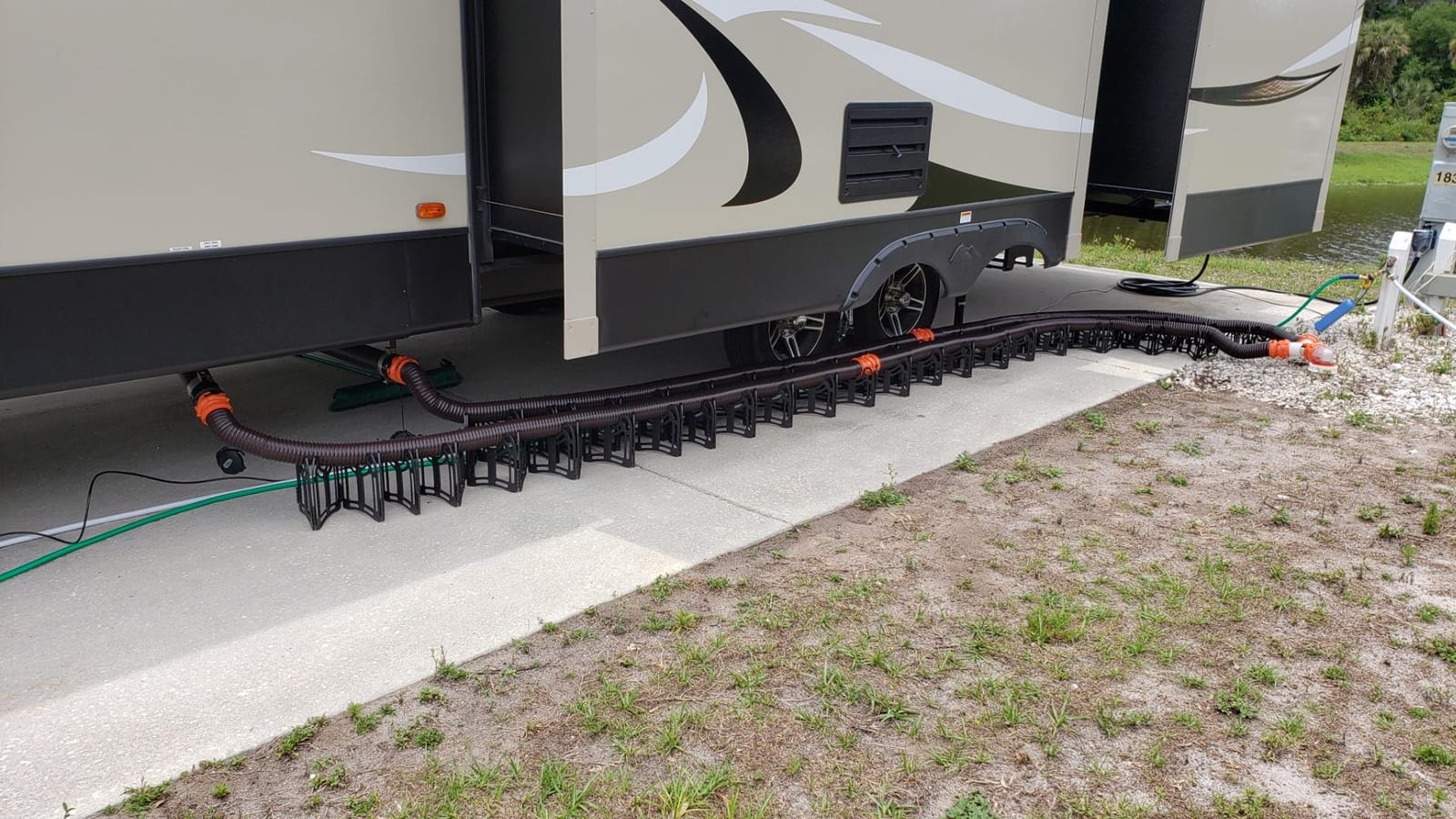 Camco Sidewinder 20-Ft Camper/RV Sewer Hose Support | Telescoping Design Flexes Around Obstacles & Deep Cradles Hold Sewer Hose | Out-of-The-Box Ready & Folds for RV Storage and Organization (43051) customer photo 2