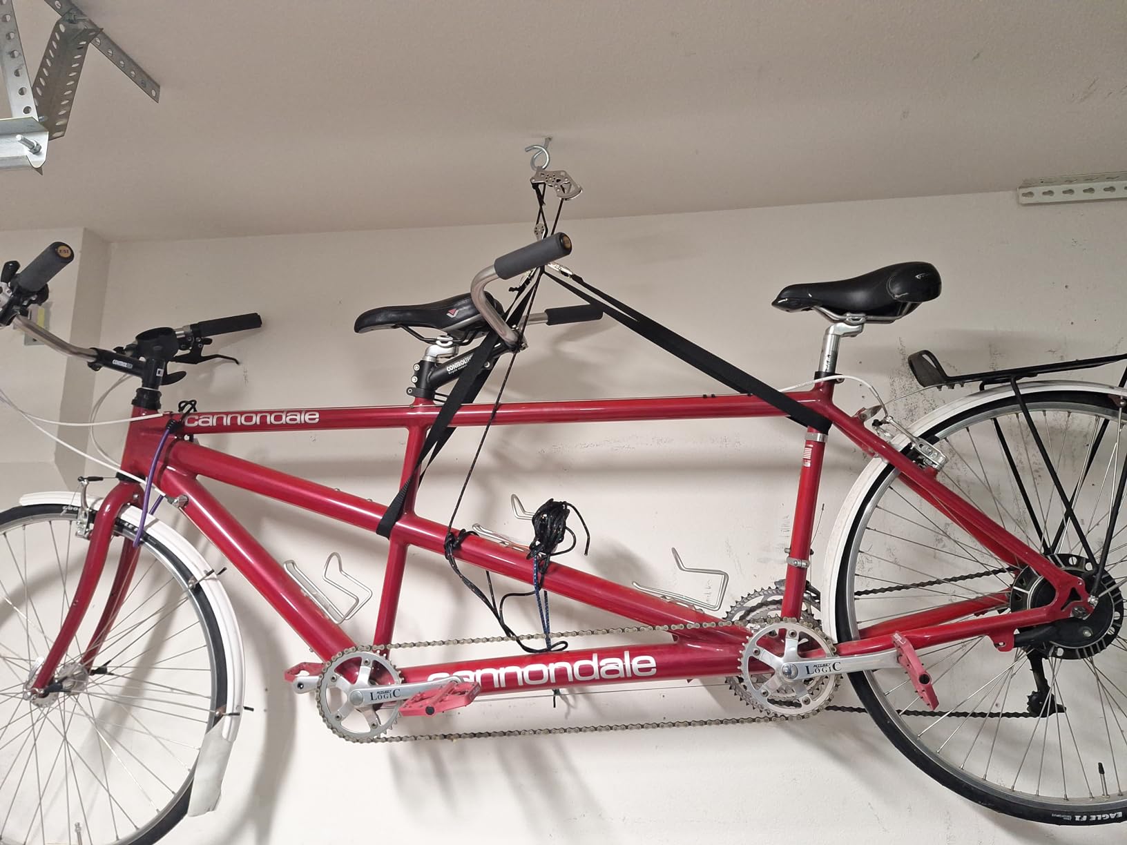 HARKEN Hoister - Overhead Garage Storage 1 Point Hoist System for Bikes, Ladders (45lb Capacity, 10ft Ceiling) Space-Saving Organization, Easy One-Person Operation, Safe Anti-Drop, Self-Leveling, 7800 customer photo 2