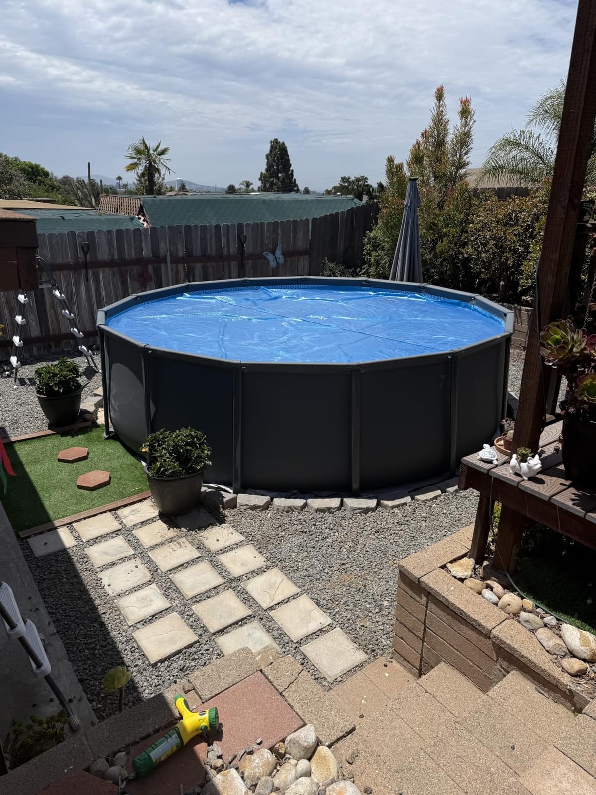 INTEX 28015E Solar Pool Cover: for 18ft Round Easy Set and Metal Frame Pools - Insulates Pool Water - Reduces Water Evaporation - Keeps Debris Out customer photo 1