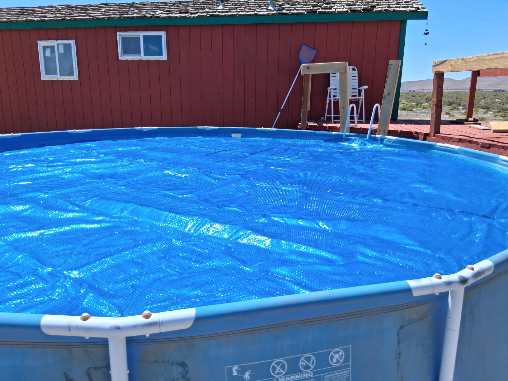 INTEX 28015E Solar Pool Cover: for 18ft Round Easy Set and Metal Frame Pools - Insulates Pool Water - Reduces Water Evaporation - Keeps Debris Out customer photo 2