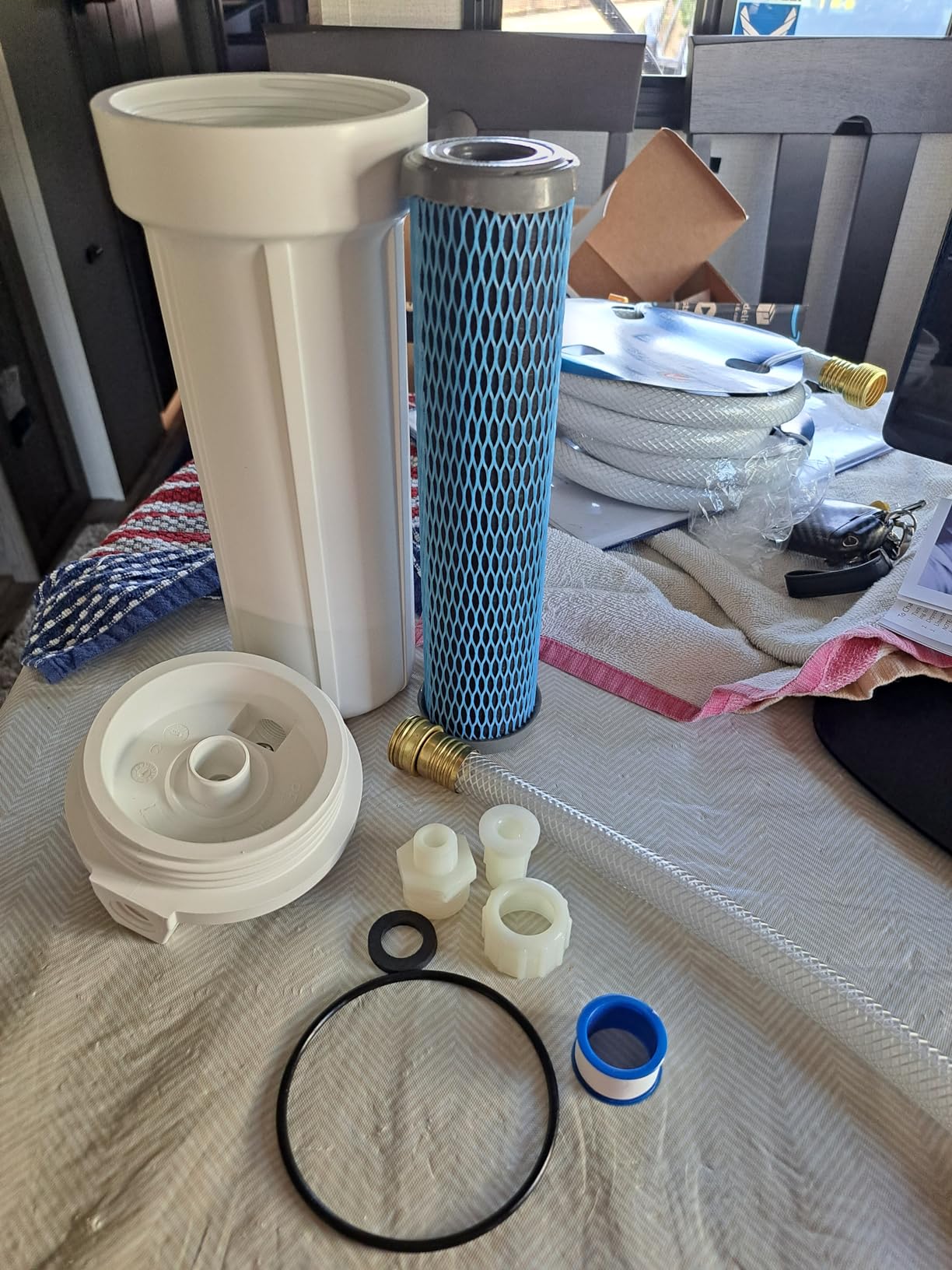 Culligan RVF-10 External RV Water Filter System - Hose Connector Kit, D-15 Replacement Cartridge Included - Reduces Chlorine Taste & Odor for Cleaner RV Water, 250 Gal customer photo 1