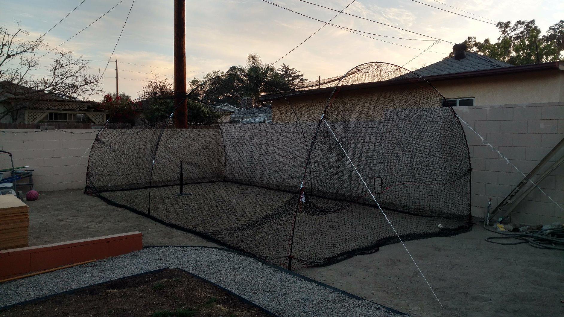 HEATER Sports PowerAlley Baseball & Softball Batting Cage Net & Frame - Heavy-Duty Net with Built-in Pitching Machine Harness for Safety (Machine Not Included) customer photo 1