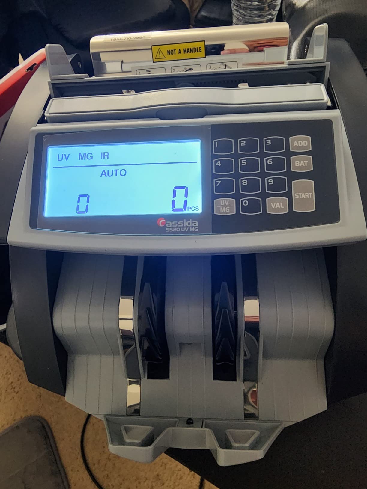 Cassida 5520 UV/MG - USA Money Counter with ValuCount, UV/MG/IR Counterfeit Detection, Add and Batch Modes - Large LCD Display & Fast Counting Speed 1,300 Notes/Minute customer photo 1