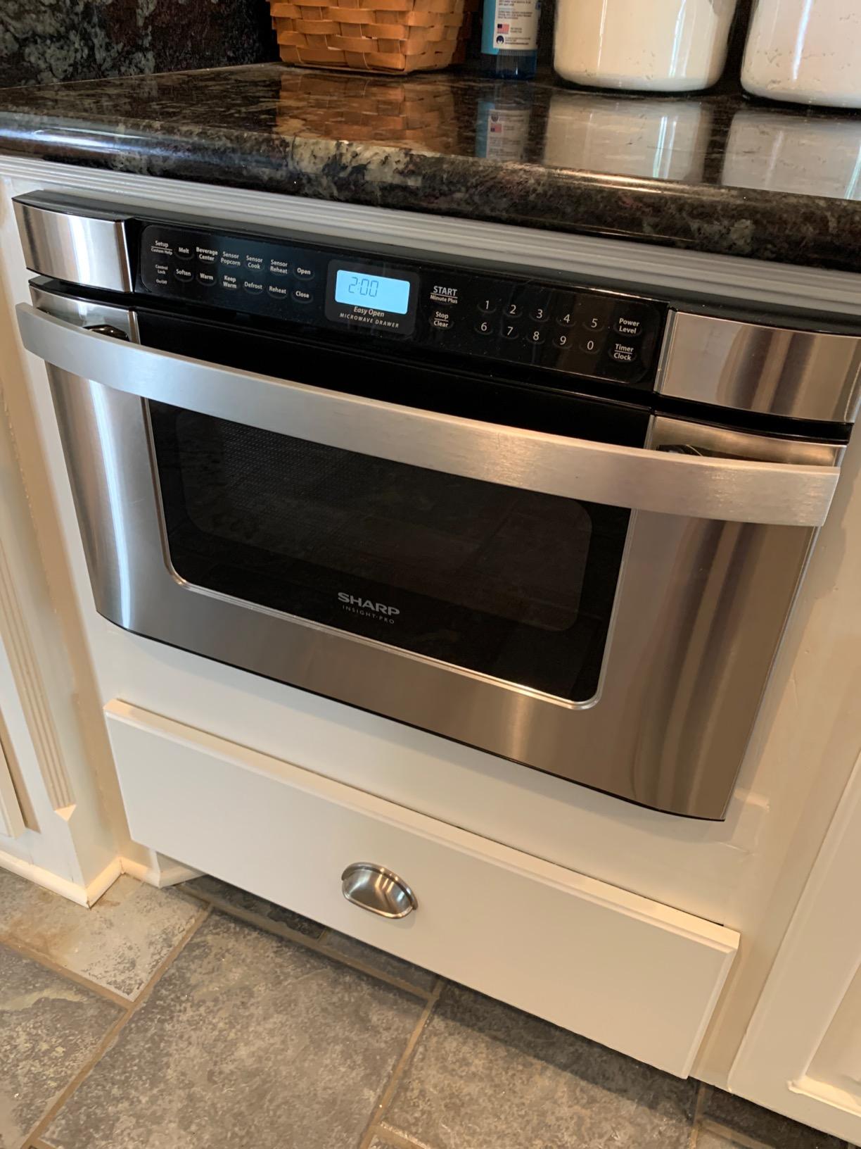 Sharp KB6524PSY 24 in. 1.2 cu. ft. Built-In Microwave Drawer Oven | 1.2 Cubic Feet, 950 Watt, Angled Touch Control Panel customer photo 1