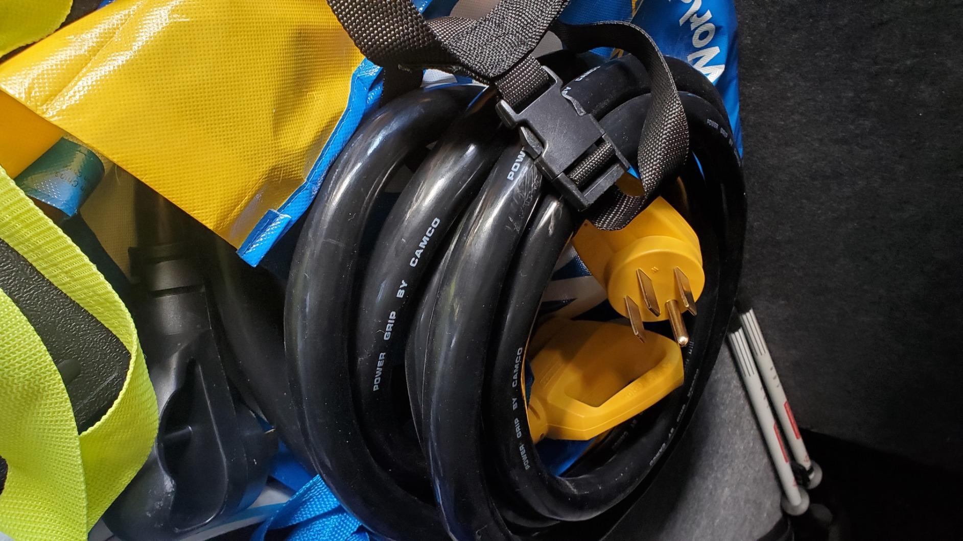 Camco Power Grip 30-Ft 50-Amp Camper/RV Extension Cord - Features Copper 6/3 + 8/1-Gauge Wires for Superior Conductivity - Rated for 125/250 V/12,500 W - Coated w/Heat-Resilient PVC (55195) customer photo 2