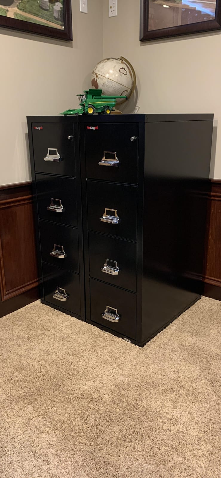 FireKing Fireproof Vertical File Cabinet (4 Letter Sized Drawers, Impact Resistant, Waterproof), 52.25