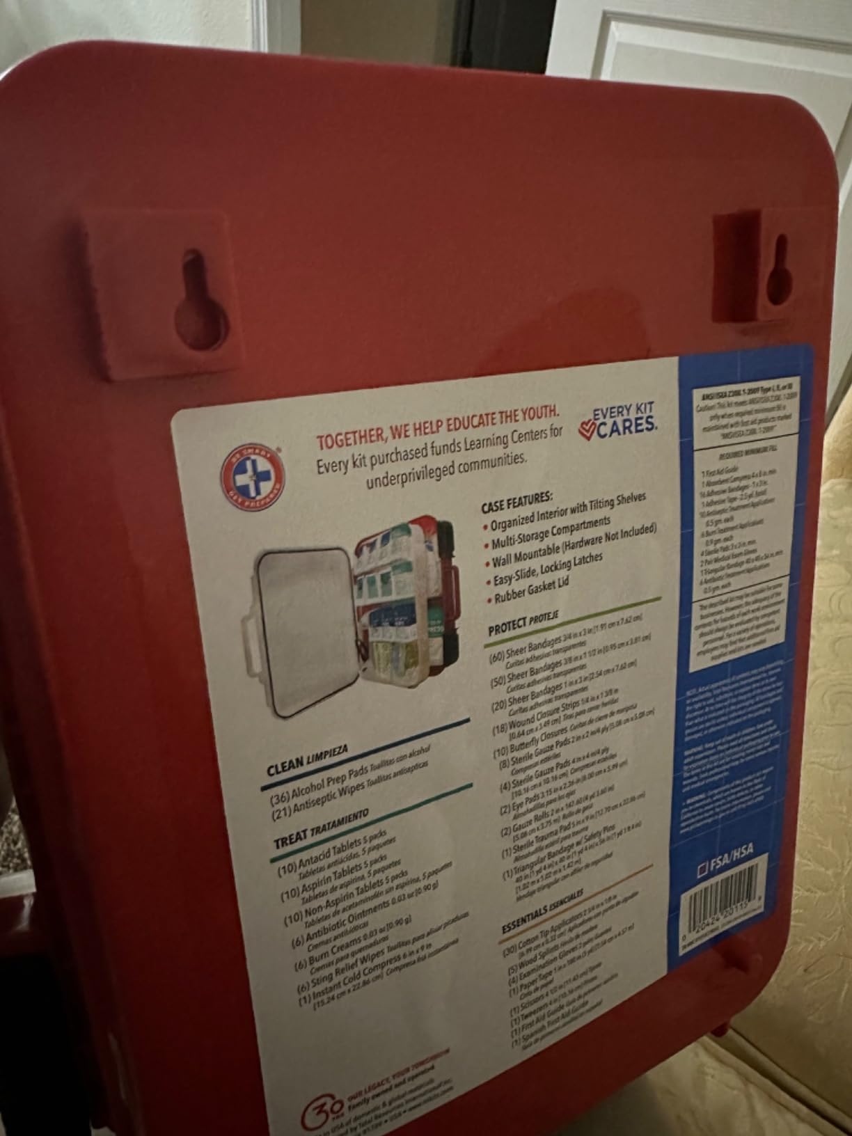 Be Smart Get Prepared First Aid Kit Hard Red Case 326 Pieces (100 Person) customer photo 2