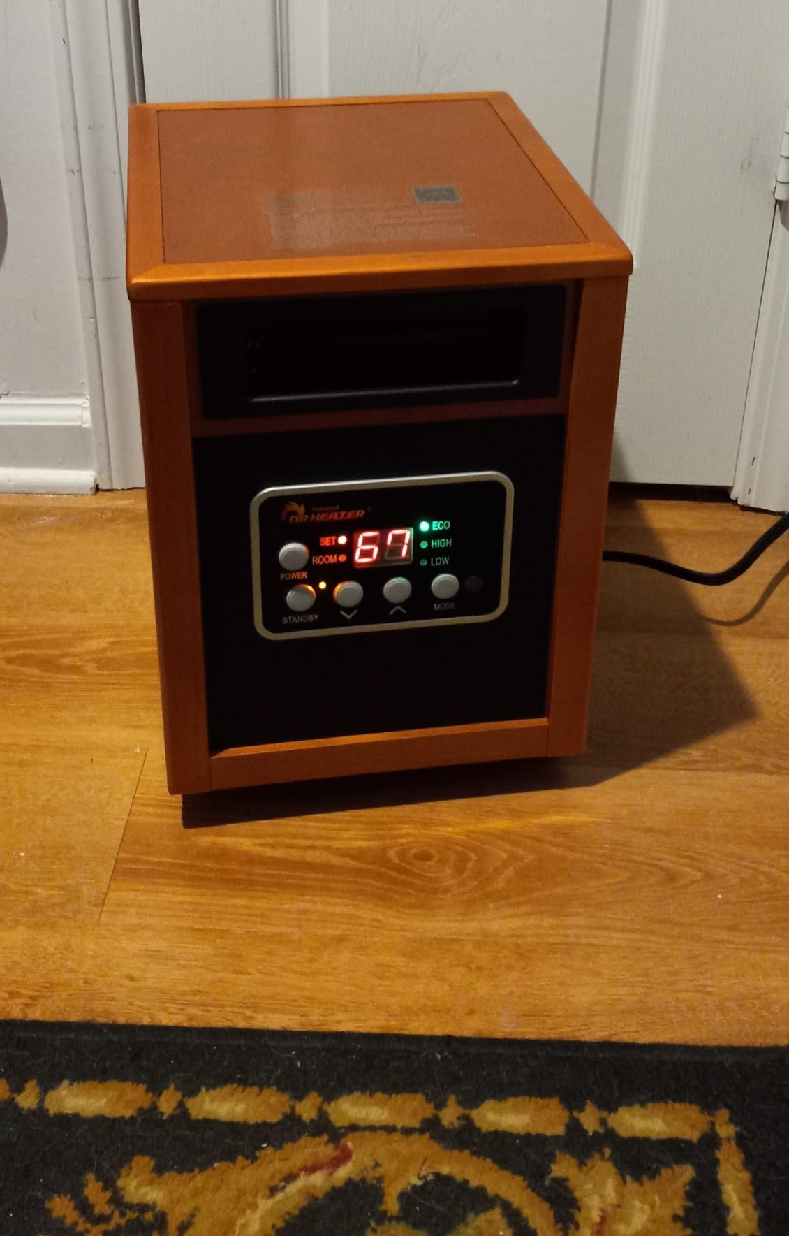 Dr Infrared Heater DR-968 Portable Space Heater, 1500-Watt, Cherry customer photo 1