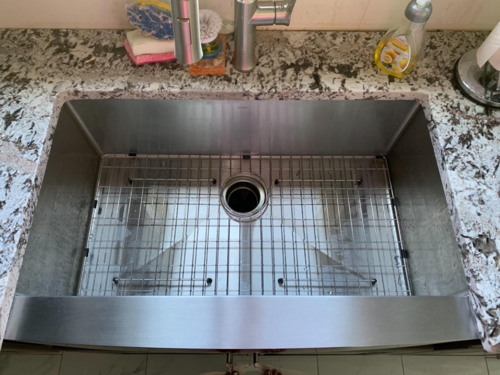 KRAUS Standart Pro 30-Inch Apron Front Farmhouse 16-Gauge Single Bowl Stainless Steel Kitchen Sink, KHF200-30 customer photo 2