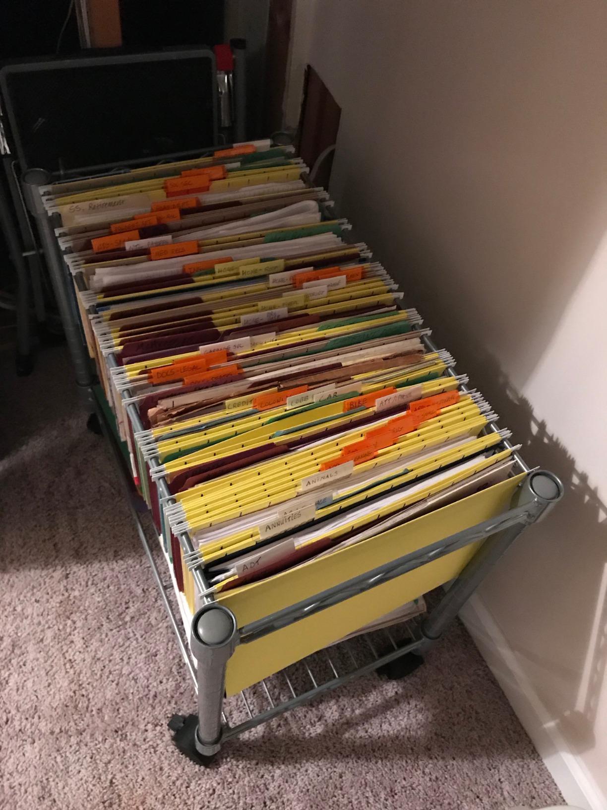 Safco Rolling Cart, Fits Letter and Legal-Size Hanging Folders, Mobile File Storage, Steel, Black customer photo 2