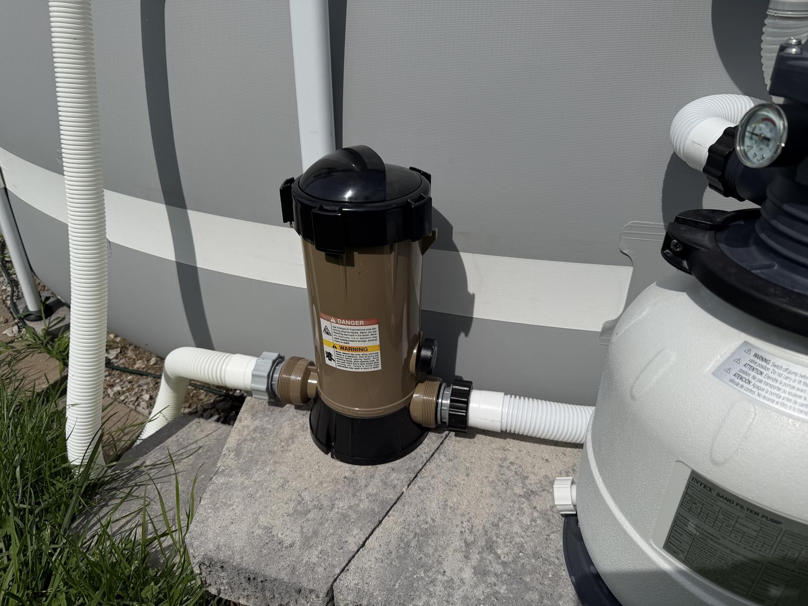 HYDROTOOLS By SWIMLINE 8750 Super Premium In-Line Automatic Chlorine Feeder Chlorinator Adjustable Output 9.0 Lbs Capacity | Universal Compatibility | Above Ground & Inground Swimming Pool Bromine customer photo 1