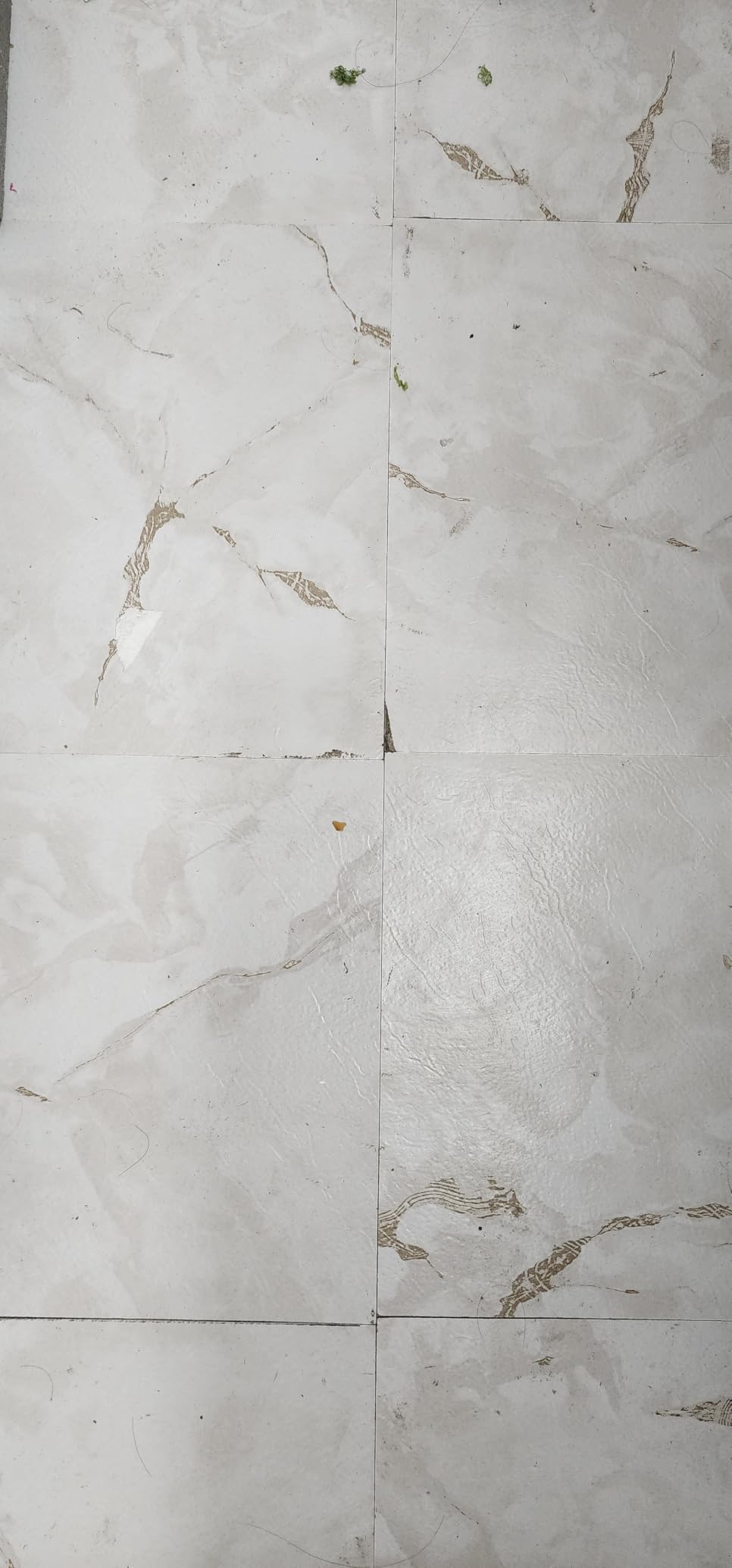 Nexus Self Adhesive 12-Inch Vinyl Floor Tiles, Classic White w/Grey Veins customer photo 1
