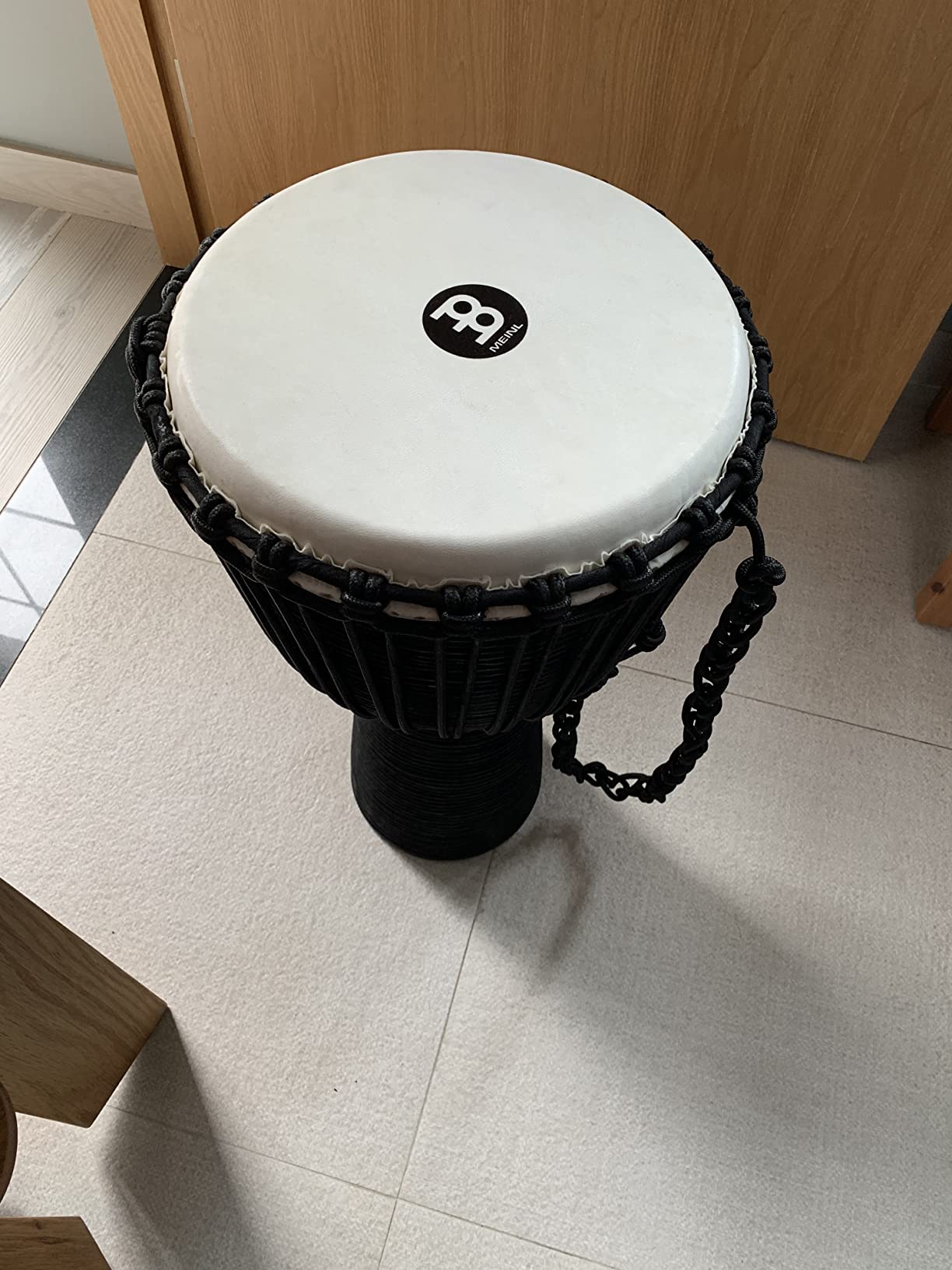 Meinl Percussion Djembe with Mahogany Wood - NOT Made in CHINA - 10-Inch Medium Size Rope Tuned Natural Head, 2-Year Warranty | Professional Hand Carved African Drum, Solid Mahogany Shell, Goat Skin Head, For All Skill Levels and Settings customer photo 2