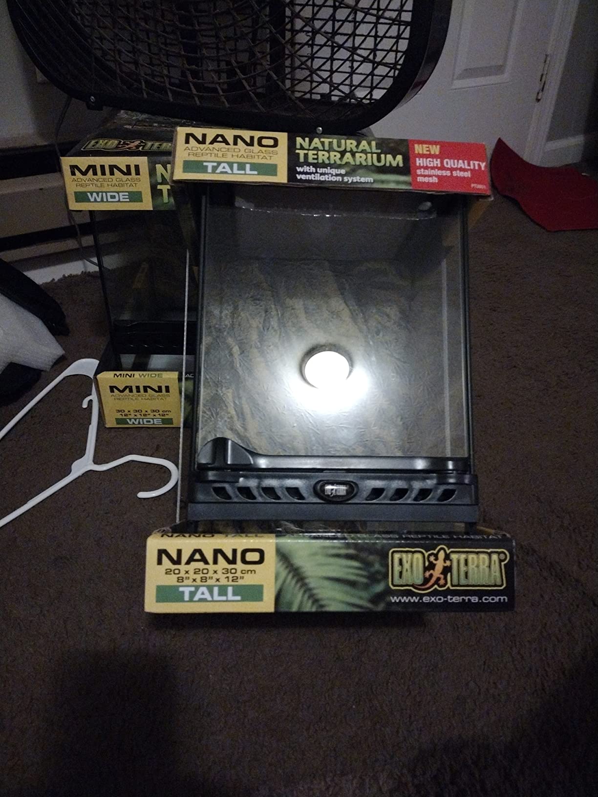 Exo Terra Glass Terrarium Kit, for Reptiles and Amphibians, Nano, 8 x 8 x 8 inches, PT2599A1 customer photo 2