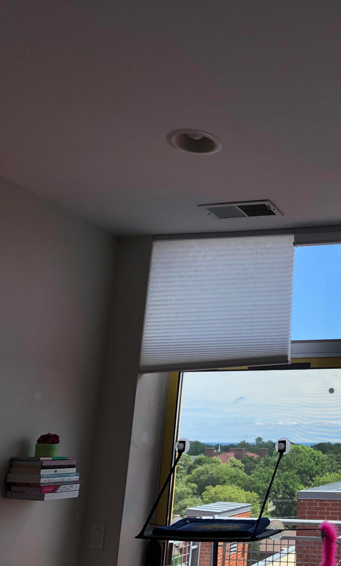 Arlo Blinds Single Cell Light Filtering Cordless Cellular Shades, Color: Pure White, Size: 34