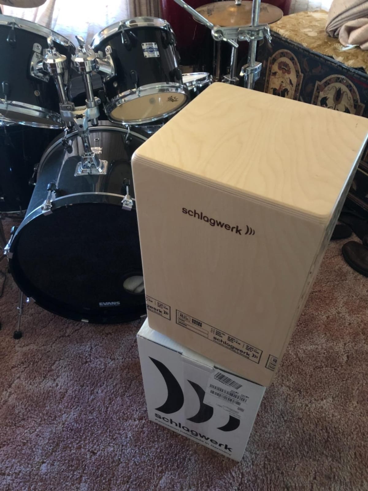 CP404BLK 2inOne Series Snare Cajon l Black Baltic Birch Front Plate l Made in Germany customer photo 2